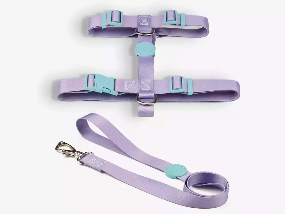 Conjunto Peitoral H e Guia Lilás